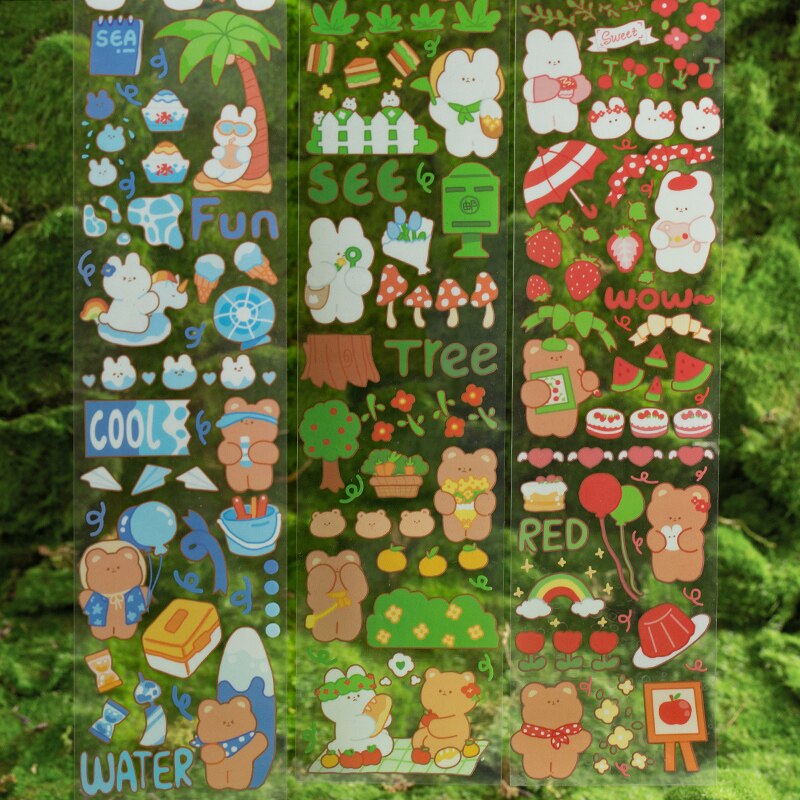 12 Stks/partij Regenboog Huisdier Serie Briefpapier Sticker Creatieve Decoratie Diy Gedeeld Outfit Tape Huisdier Sticker