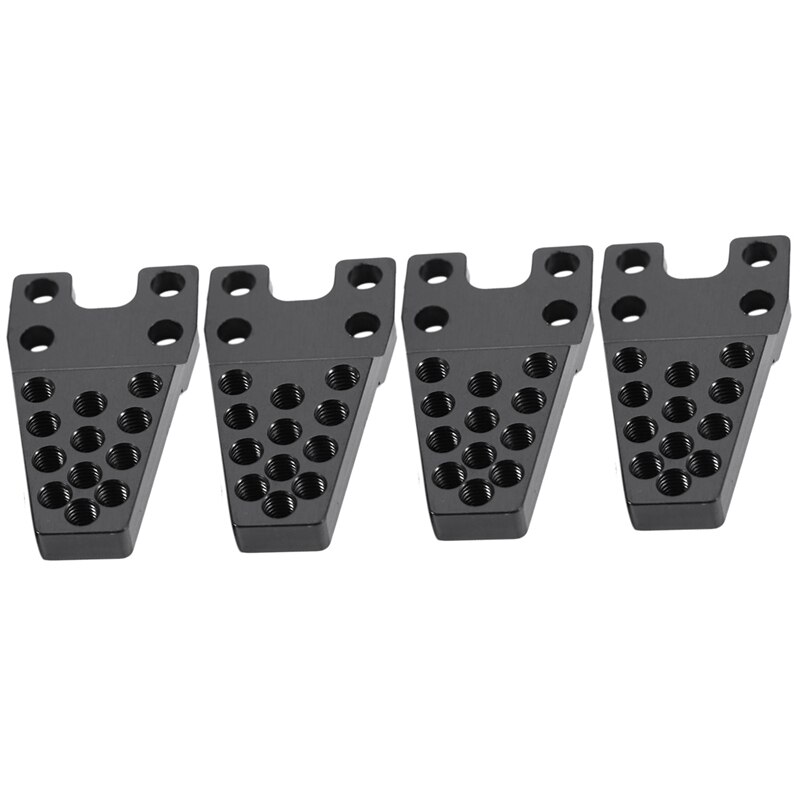 4PCS for SCX10 Aluminum Shock Mount Lift Surge Seat Adjustment Seat-HR Axial SCX10 Lower Shock Mount Lift Kit,Black
