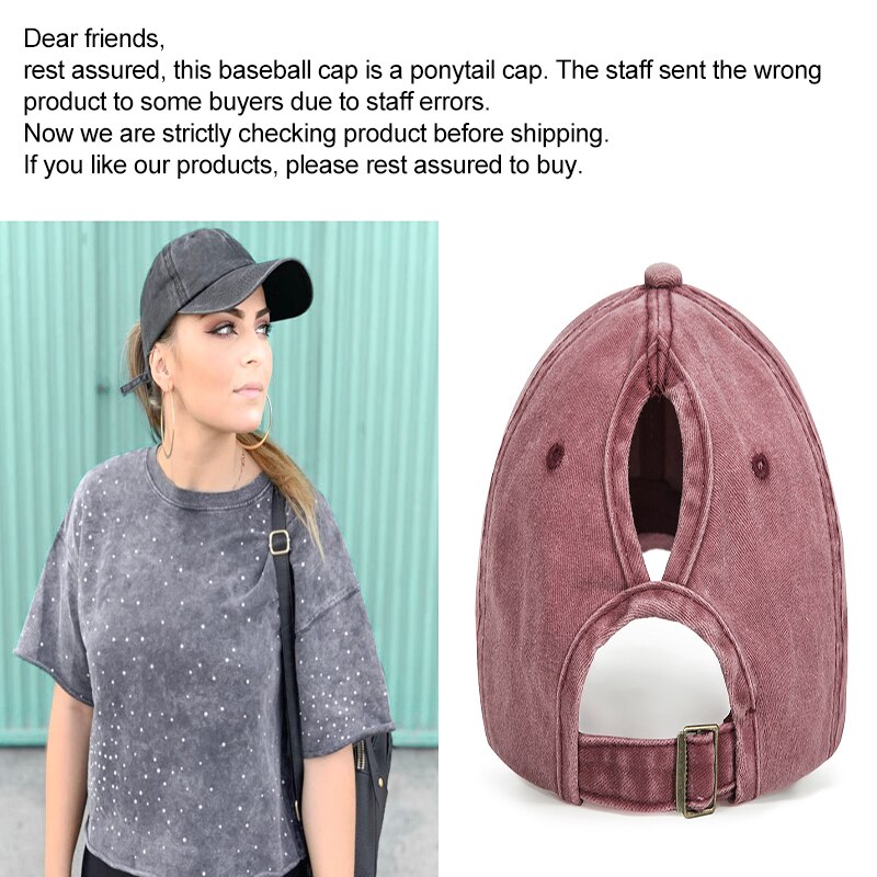 Evrfelan Paardenstaart Baseball Cap Voor Vrouwen Snapback Vader Hoed Vrouwelijke Wassen Hoed Zomer Sport Zonnehoed Bone Dames gorras