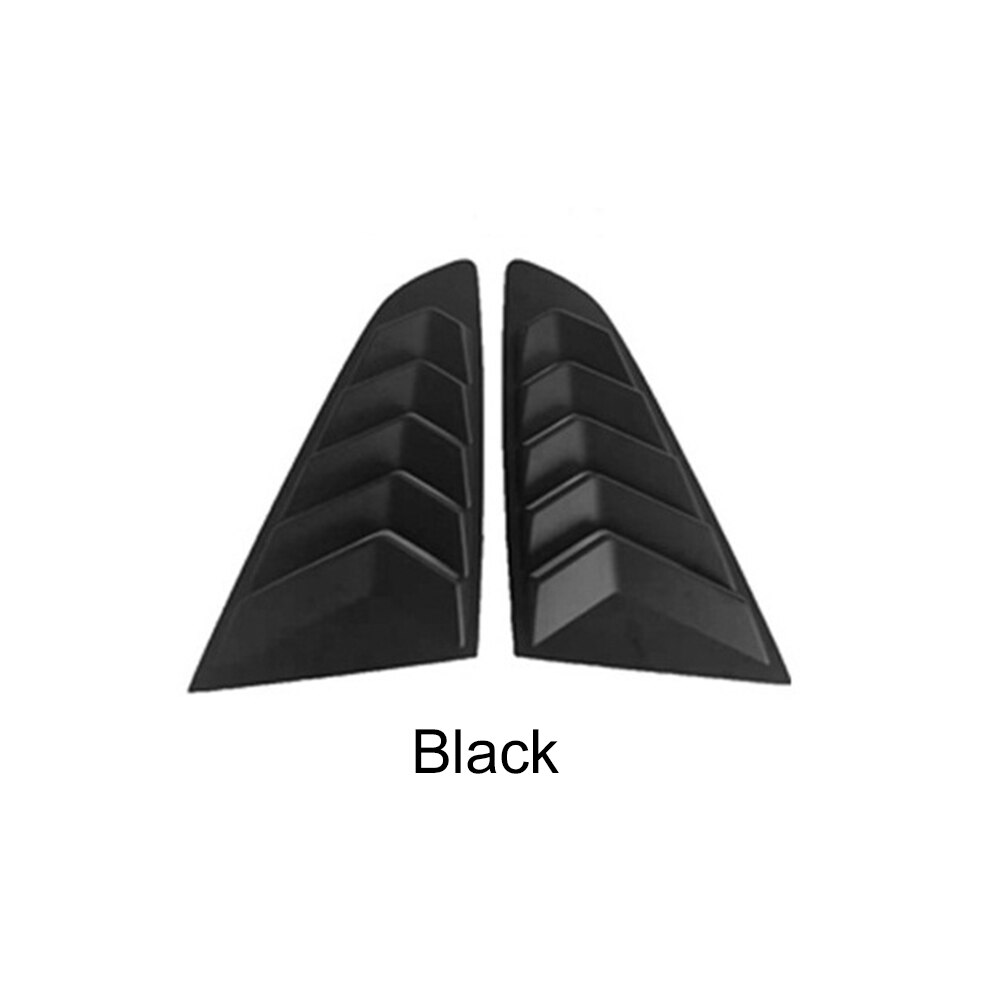 2 Pcs Carbon Fiber Side Window Scoop Louvers Cover Vent for Ford Mustang: Default Title