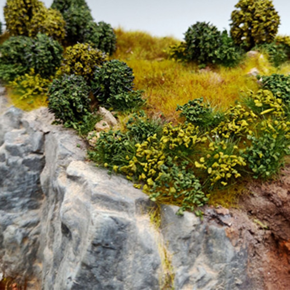 12 stk simulering bush træ scene model til 1:35/1:48/1:72/1:87 skala sandbord træ miniaturer landskab miniature indretning