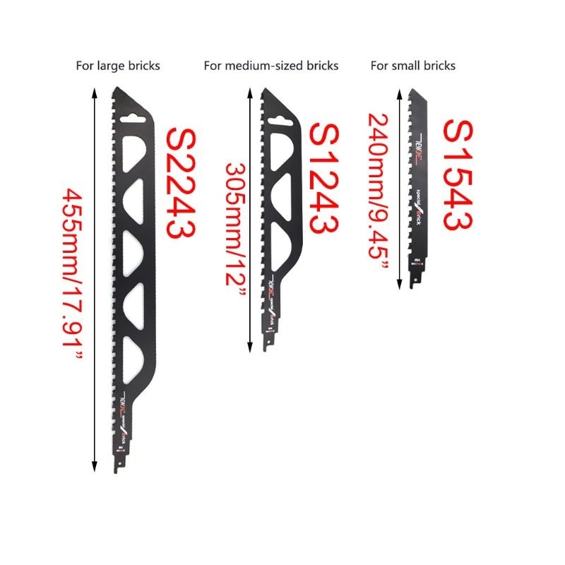 Demolition Masonry Reciprocating Saw Blade for Cutting Brick Stone Alloy Steel 28TC