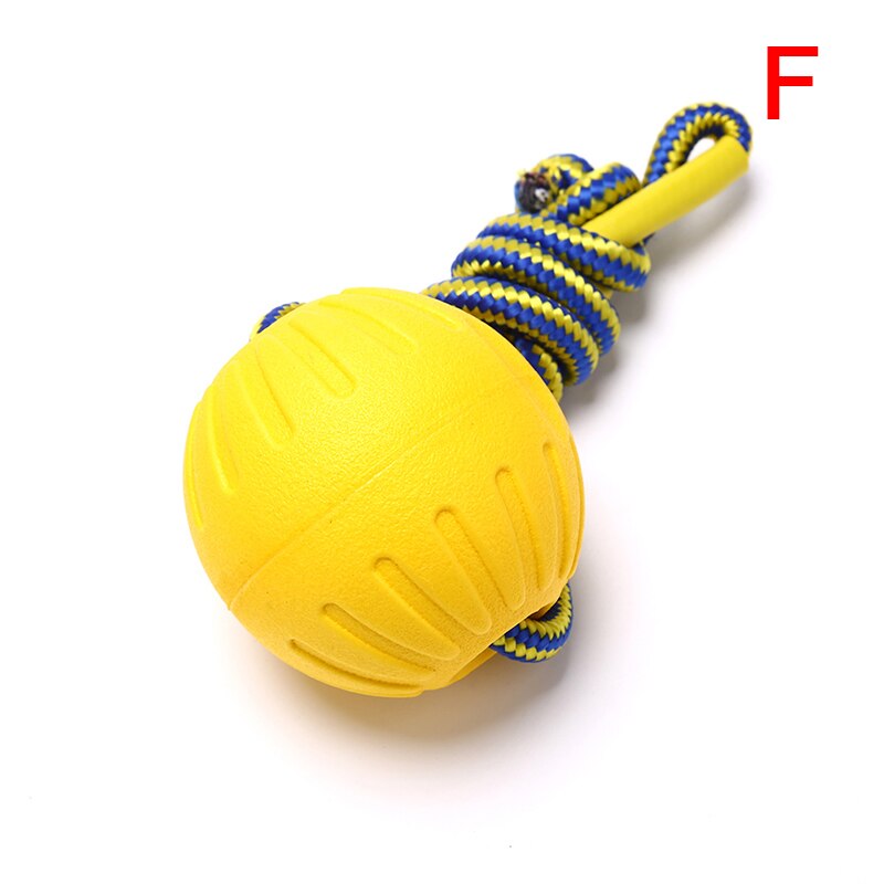 Pet Dog Training Chew Toy Indestructible Solid Rubber Ball Play Fetch Bite Carrier Rope Bite: 6