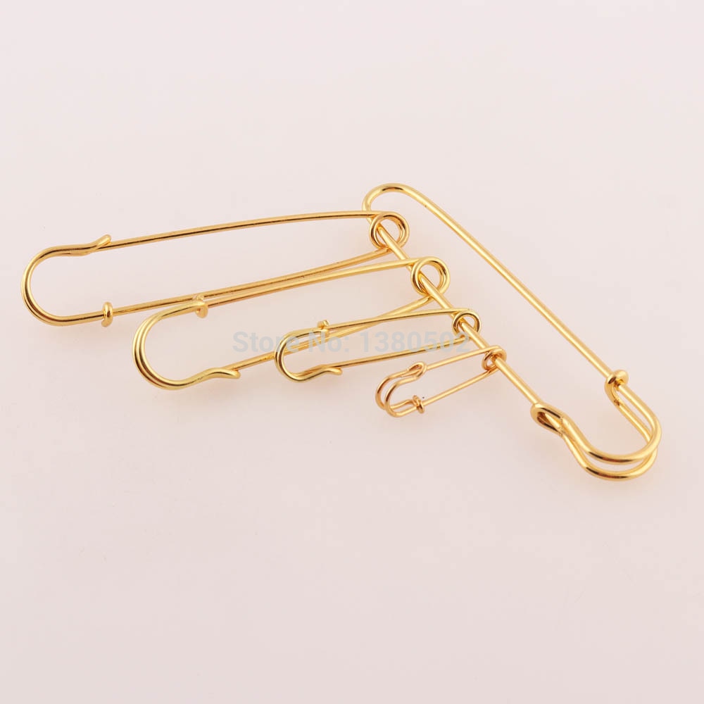 50 pçs/lote alfinetes De Segurança Grande Broche pinos pinos de Metal Colar de Jóias Brinco para As Mulheres Menina acessórios de Decoração