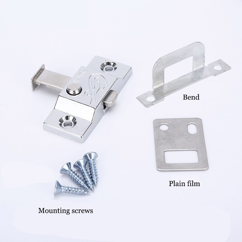 4 pcs Window Cabinet Push Button latch Automatic Zinc alloy Door Bolt Lock for child safety