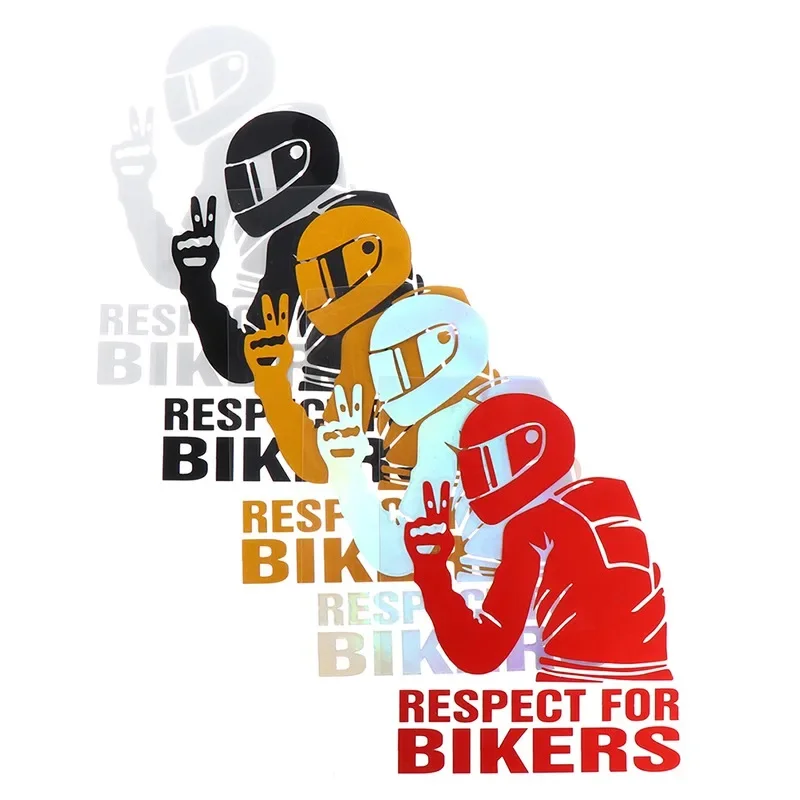 1Pc 15X11Cm Respect Biker Sticker Voor Op Auto Motorfiets Vinyl 3d Stickers Motorfiets Vinyl 3d Stickers En Stickers Moto Stickers