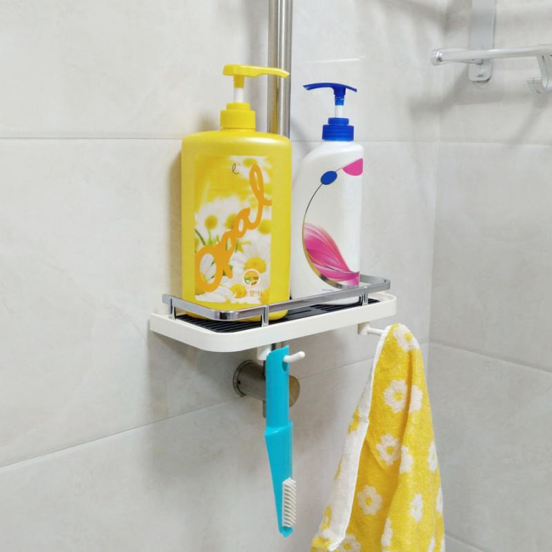 Practical Bathroom Pole Shower Storage Rack Holder Large Washing Shower Storage Shampoo Caddy Rack Organiser Tray Holder