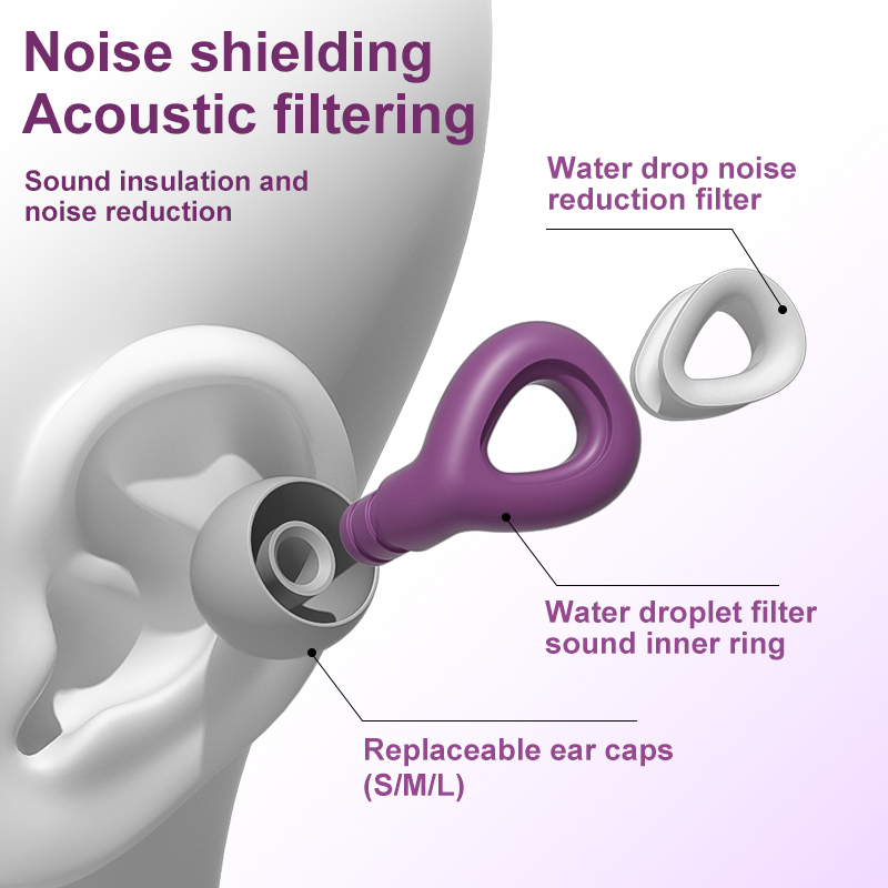 Anti-Noise Siliconen Oordopjes Waterdicht Zwemmen Oordopjes Annuleren Ruisonderdrukking Geluiddichte Slaap Oorbeschermer Voor Reizen