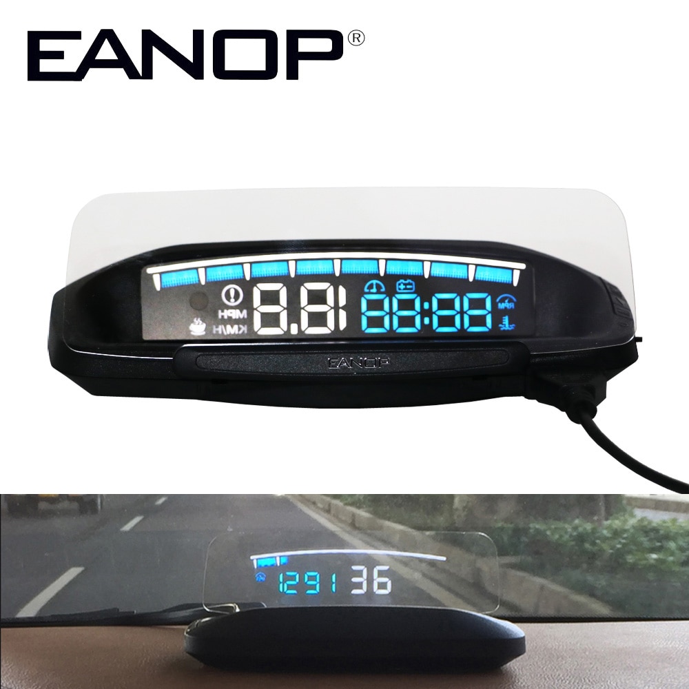 EANOP Spiegel HUD M40 hud display Auto snelheid projector OBD2 Digitale Auto Snelheidsmeter Proyector Coche Brandstofverbruik