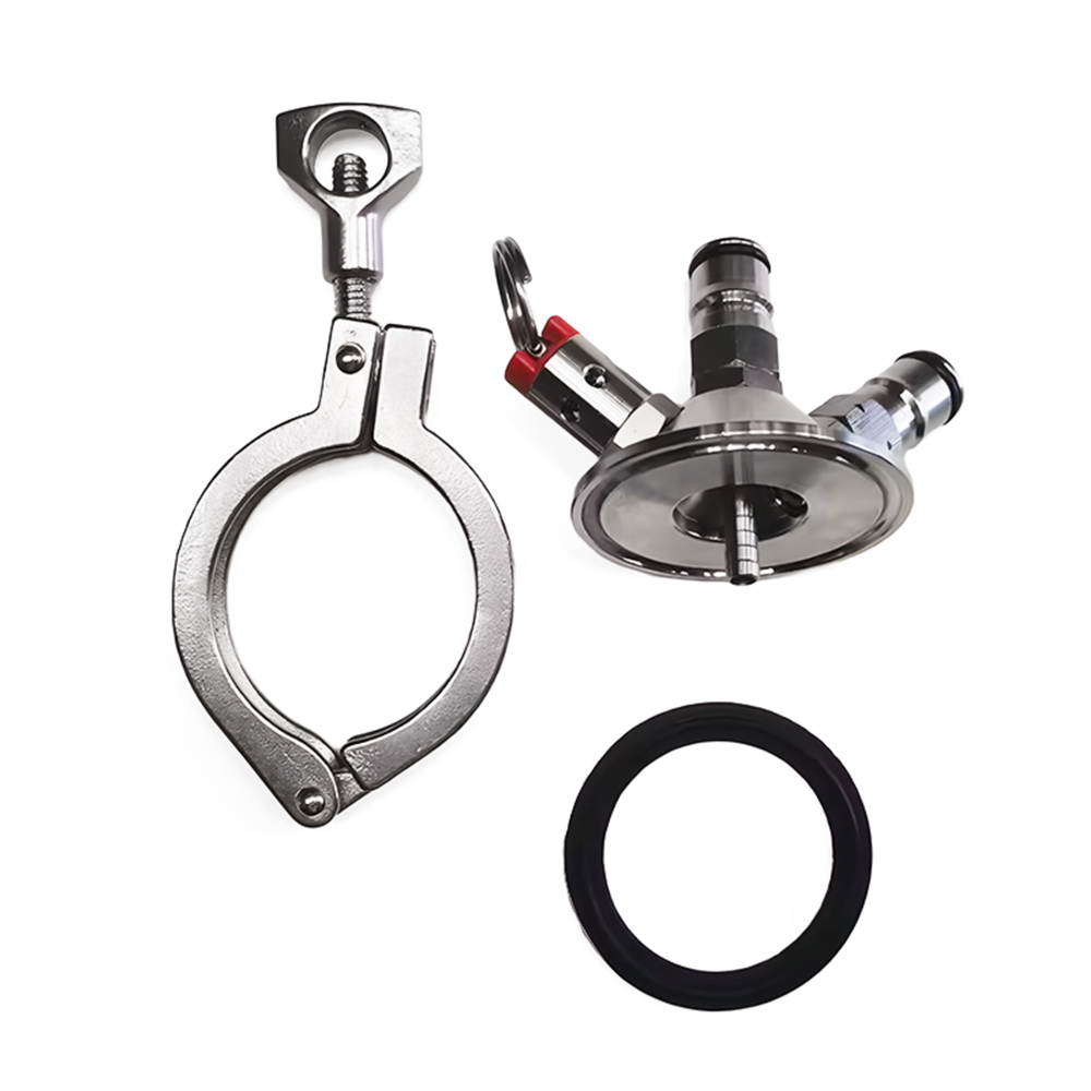 Ball Lock Tikken Hoofd Om 2 Inch TRI-CLOVER (Commerciële Vaatje Adapter)
