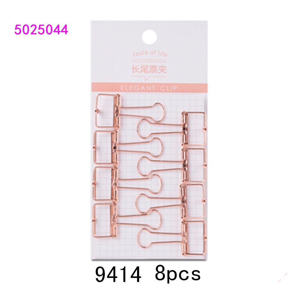 32mm 19mm set roséguld metall pärm klämma klämma pappers bokmärke klämmor student skola kontorsmaterial: 9414
