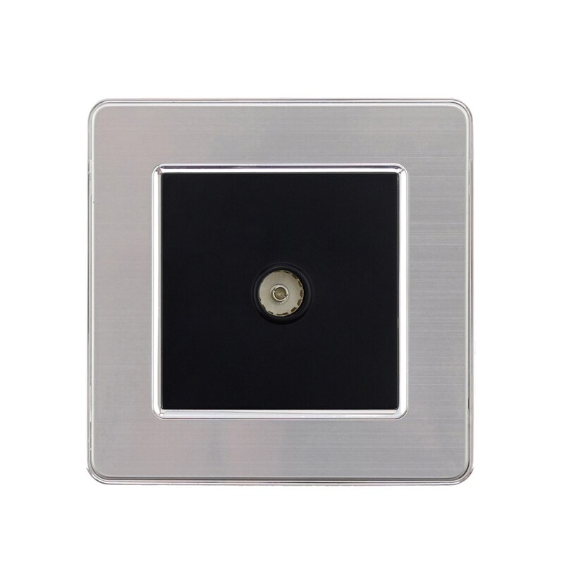 Atlectric ordinateur Port TV prise coaxiale Rj45 Ethernet prise murale Double Rj45 Port prise panneau en acier inoxydable douille,prise maison: TV Outlet