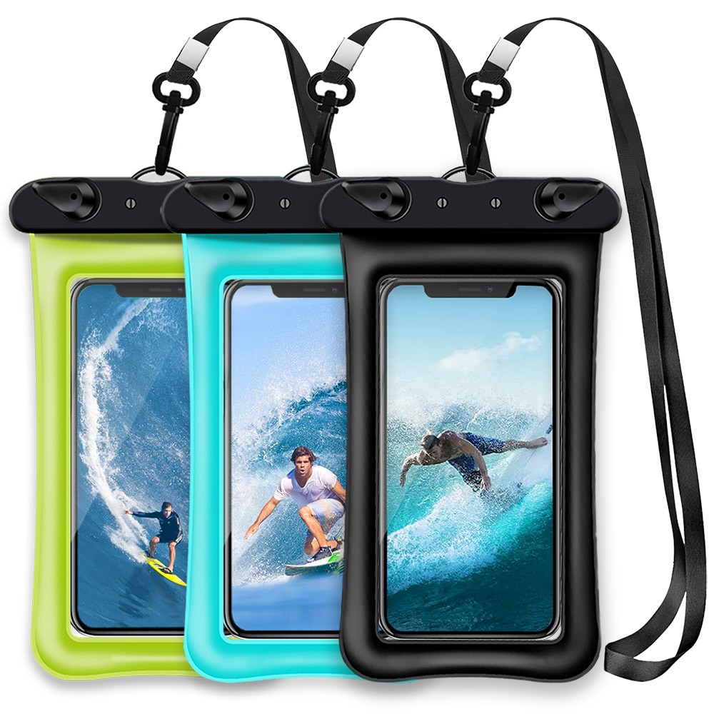 Waterdichte Telefoon Pouch Drijvende, IPX8 Universal Waterproof Case Onderwater Dry Duiken Bag Compatibel Iphone Galaxy Tot 6.5"