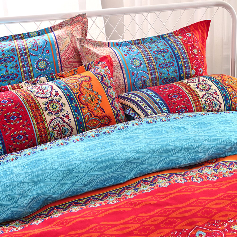 Creatieve Dekbedovertrek Met Kussensloop Mandala Gedrukt Thuis Slaapkamer Hotel Dekbed Machine Wasbaar Beddengoed Set