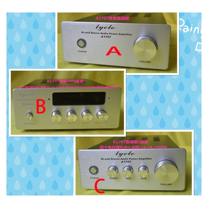 KYYSLB Larghezza 170 Altezza 70 Profondo 268 MILLIMETRI A1707 FAI DA TE Pannello in Alluminio Amplificatore telaio scatola FAI DA TE Scatola 2.0 2.1 Amplificatore caso Borsette