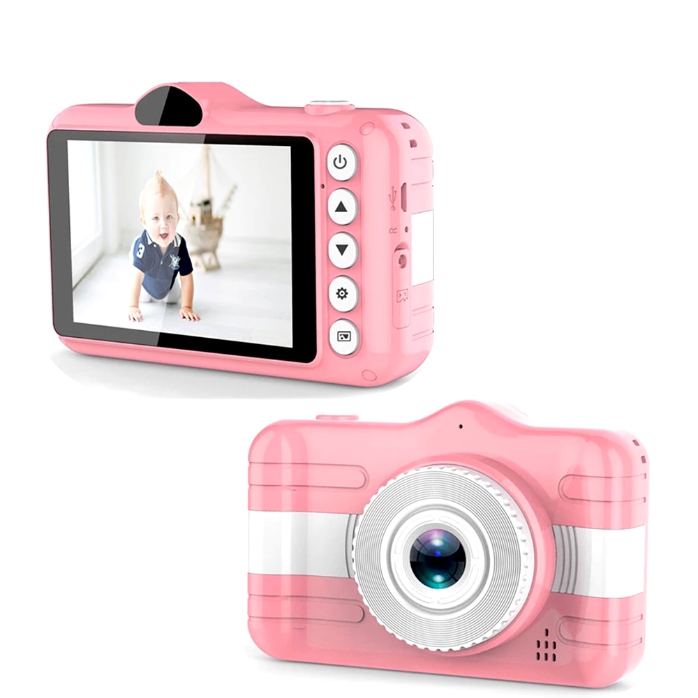 Children Camera 3.5 Inch Digital Camera 80W HD Double Lens Selfie Cam 32G USB 2.0 Rechargeable Intelligent for Video Photo Kids