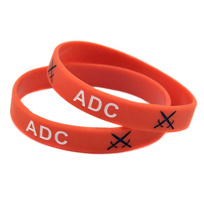 OBH 50PCS Game Silicone Rubber Wristband MID TOP ADC SUPPORT JUNGLE