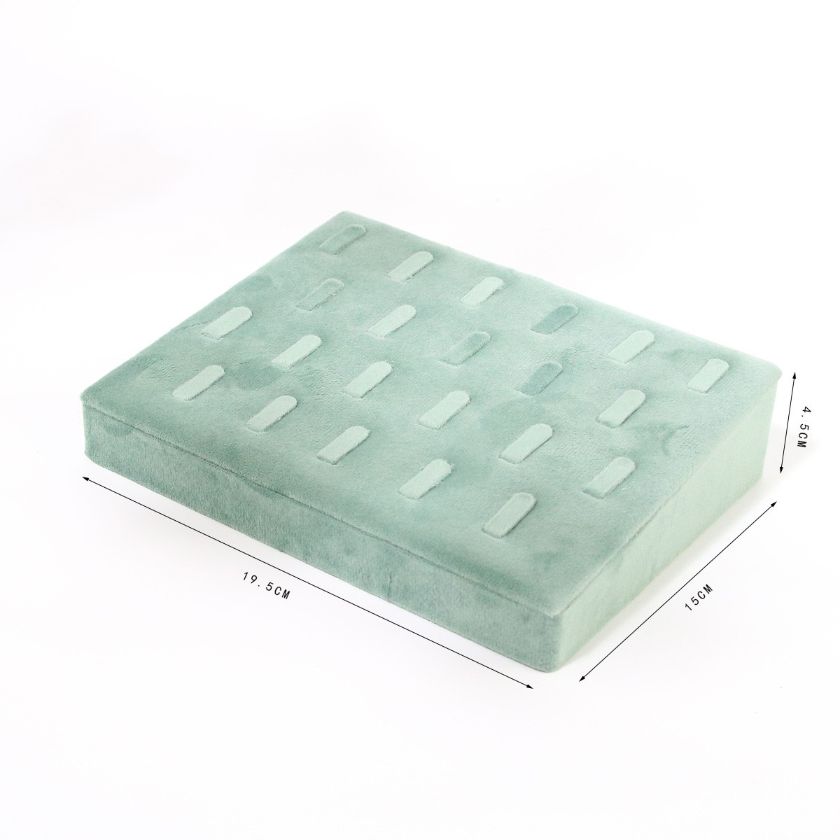 Présentoir de bagues en velours avec multi-fentes, accessoires d'exposition de bijoux pour fenêtres et magasins avec tissu doux pour le rangement des colliers et des bagues: Rouge