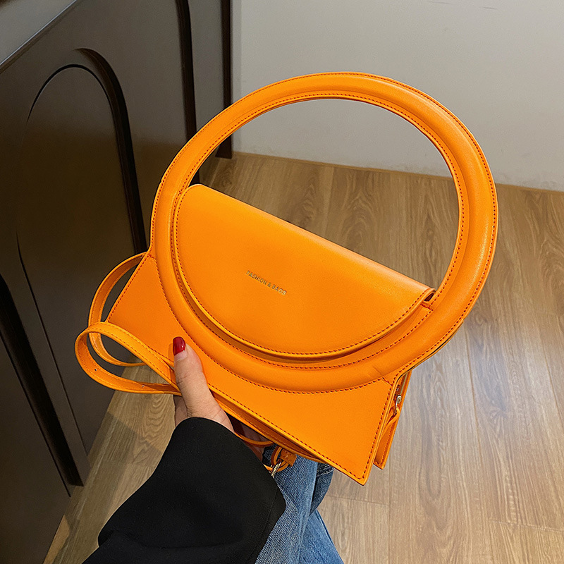 Dames ronde ring handtassen grote ronde tote leren schoudertas dames crossbody tassen boodschappentassen met handvat