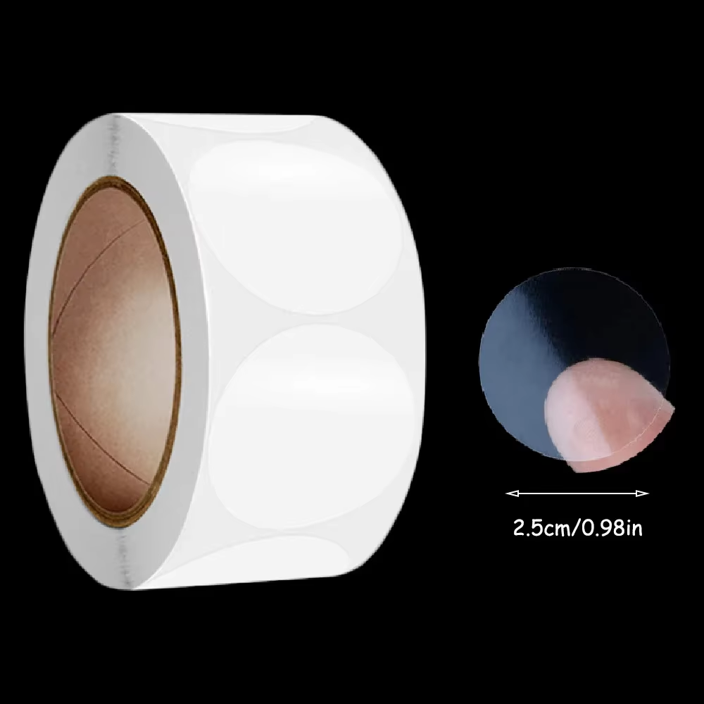 500PCsTransparent 2"/2.5"/3.0" Round PVC Stickers Envelope TabSealer and Retail Package Clear Seal Labels Sealing Tape Sticker: Lavender