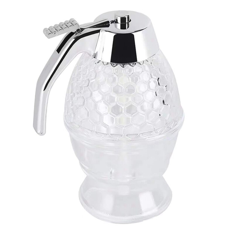 Mel suco xarope dispensador espremer garrafa frasco de mel recipiente chaleira abelha gotejamento suco xarope copo dispensador de armazenamento pote + gatilho