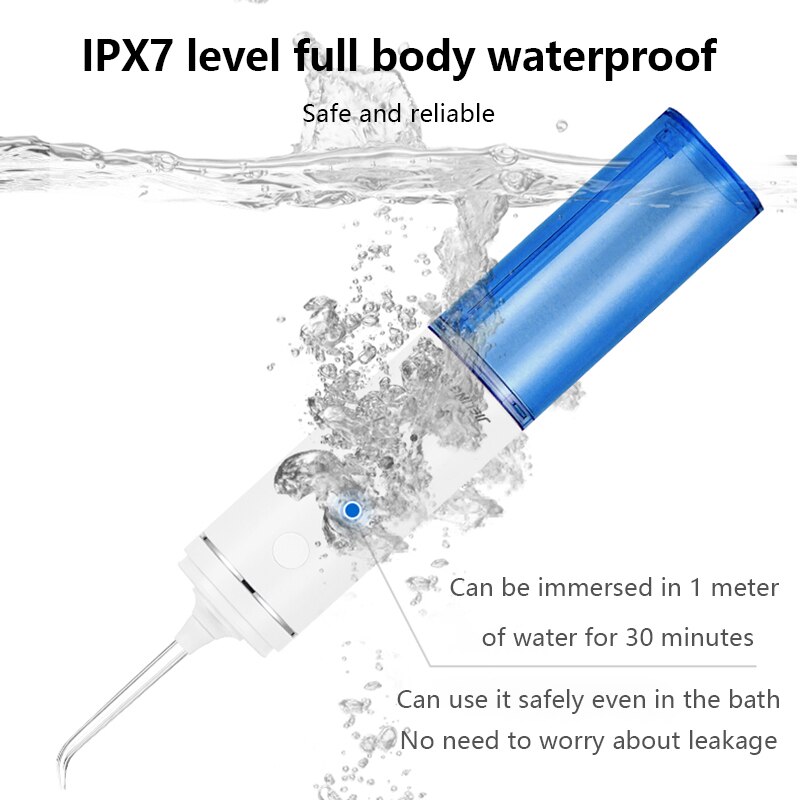 thumbnail image 2 of Cordless Water Dental Flosser Oral Irrigator - 3 Modes, White - Portable Teeth Cleaner 2 of 4