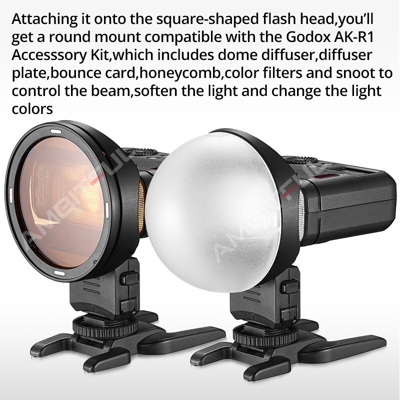 Godox MF-CB Ring Adapter for Godox MF12 MF12-K2 Macro Flash,Match Godox AK-R1