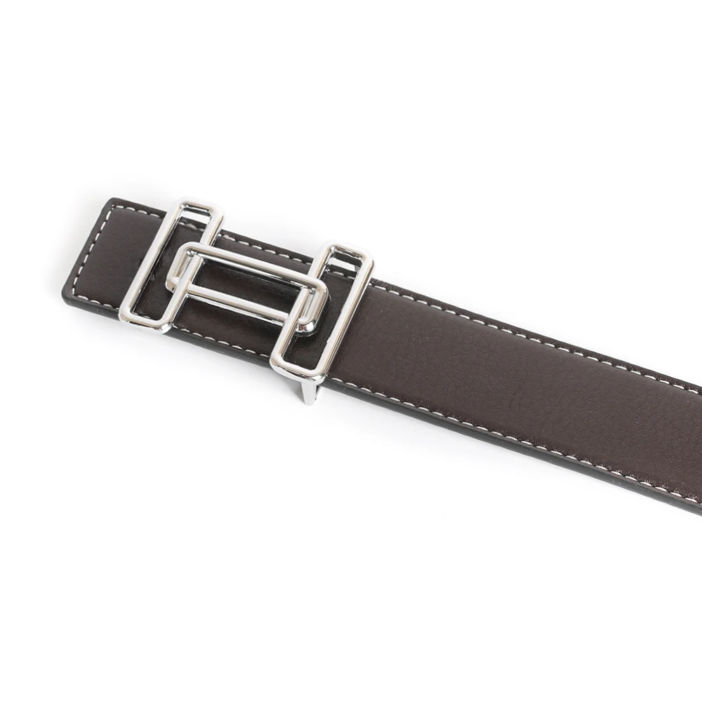 Luxe Pin Gesp Riem Heren Koeienhuid Vrouwen Echt Echt Leren Jurk Riem Voor Jeans Tailleband Blauw: Black / 105 CM