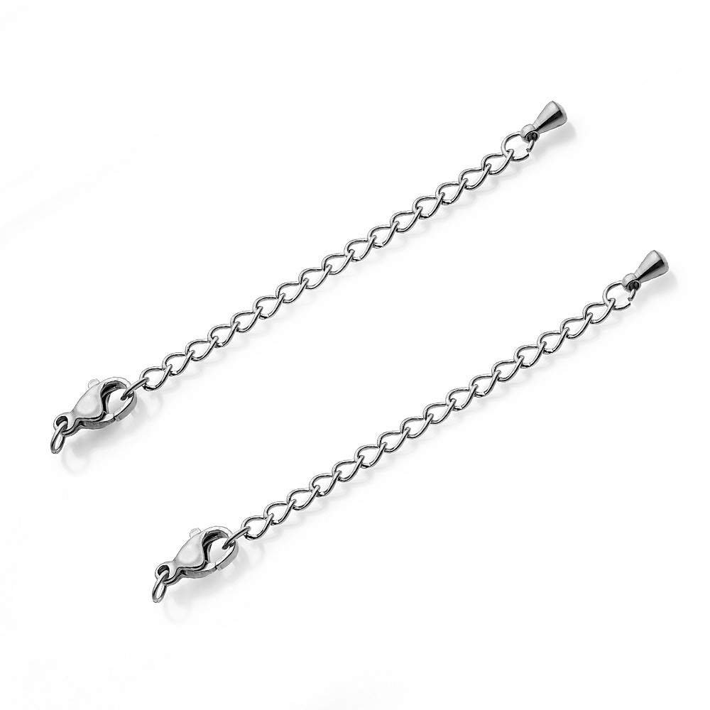 10-20pcs Stainless Steel Extension Tail Chain Lobster Clasps Connector Extended Chain for Bracelet Necklace Jewelry Making DIY: S / PURPLE