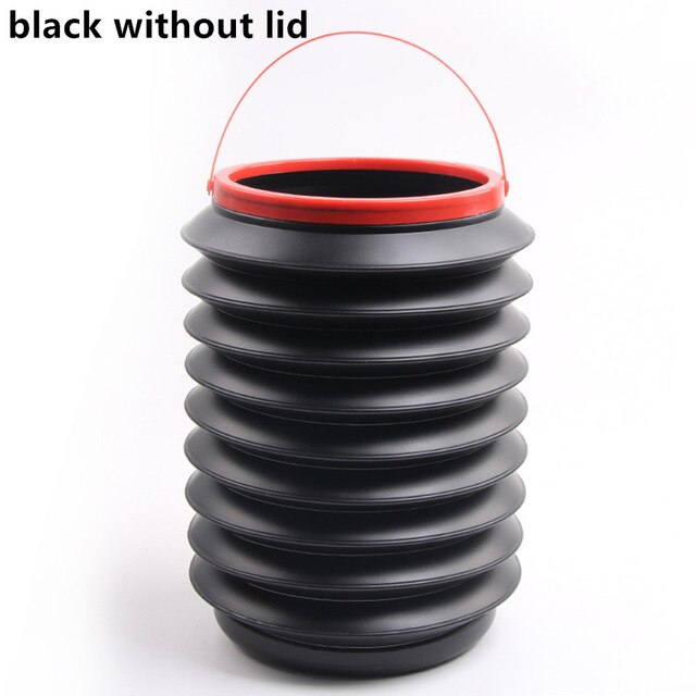Portable Telescopic Water Bucket Plastic Folding Car Trash Bin Retractable Household Cleaning Container Outdoor Camping Supplies: 4L-none Lid