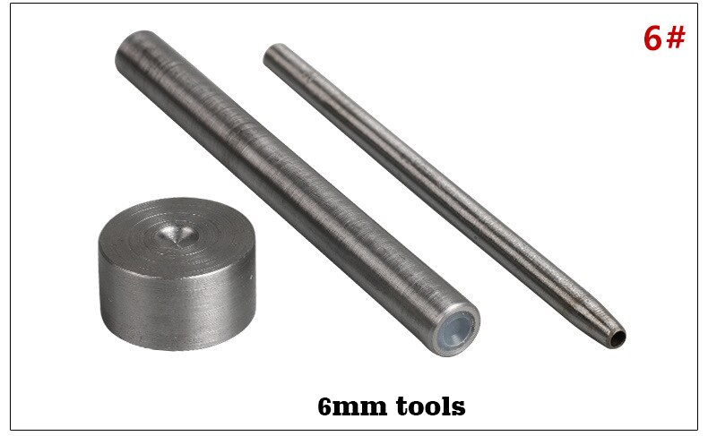 DIY Manuelle Rohr Bohrer Metall Rand Weiß Goldene EIN Bohrer 5/6/7/8/9mm Bohrer Installation Werkzeug einstellen bilden Ziegel Niet ES-002: SR 6mm 50 und Werkzeug