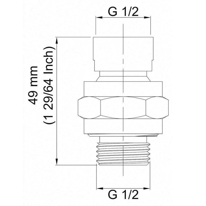 Brass Chrome Ball Joint Shower Arm Head Angle Adjustable Swivel Adapter