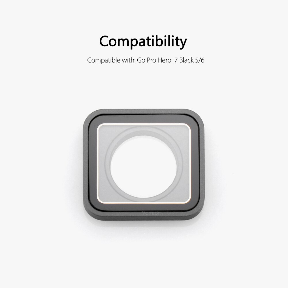Vamson-Anillo de lente UV para cámara Gopro Hero 7, repuesto de carcasa protectora de reparación, accesorios, color negro, 6, 5, VP717