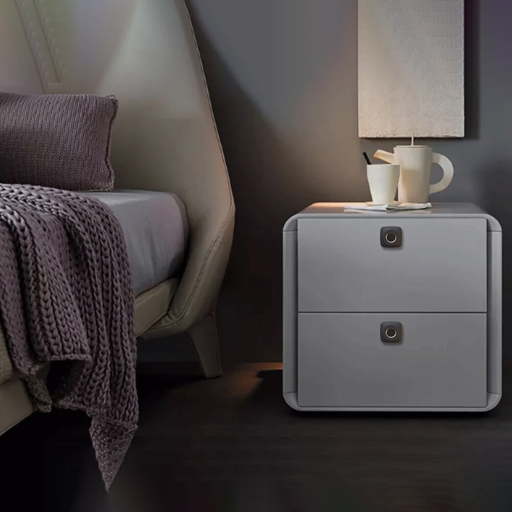Battery Powered Easy Install Intelligent Mini Furniture Drawer Biometric Keyless ABS Anti Theft Fingerprint Cabinet Lock