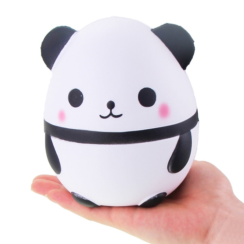 Jumbo Cute Panda Bear Egg Squishy Slow Rising Squeeze Toys Soft Stretchy Scented Stress Relief Toy Xmas Decor 12*8CM