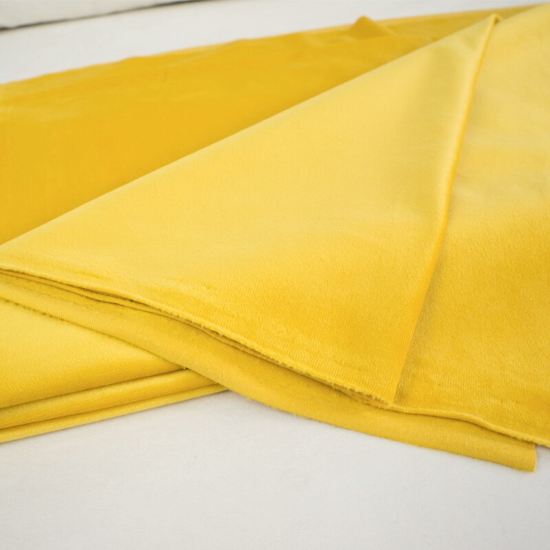 Nappe en velours de soie de 280CM de large, pour rideau de Table, coussin, coussin, rouge bleu marron vert rose violet: Bright Yellow