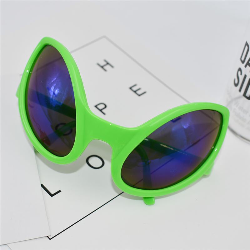 2 Pcs Fun ET Shaped Glasses Dance Party Spectacles Makeup Sunglasses Alien Costume Accessory for Masquerade Show (Green)