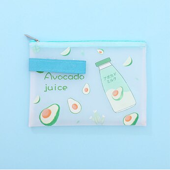 1 Uds. A4 A5 aguacate cremallera TPU impermeable carpeta de archivos de papel libro lápiz estuche de bolígrafo bolsa para documentos para oficina suministros para estudiantes: XiaoHaoXianRenZhang
