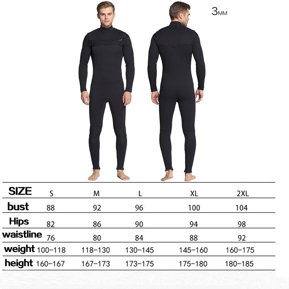 2022 Front Zipper Scuba Diving Wetsuit 3mm Neoprene Swimming Diving Suit Surf Triathlon Spearfishing Wet Suit Full Bodysuit