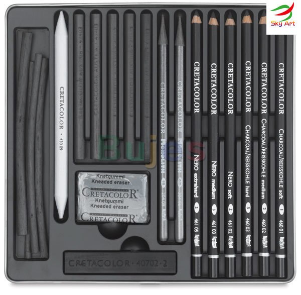 Cretacolor Schetsen Pencill Tekening Uitgebreide Pak, Artino,40007 Tekening Set Olie Potloden, 40006 Basic Set, art Supplies