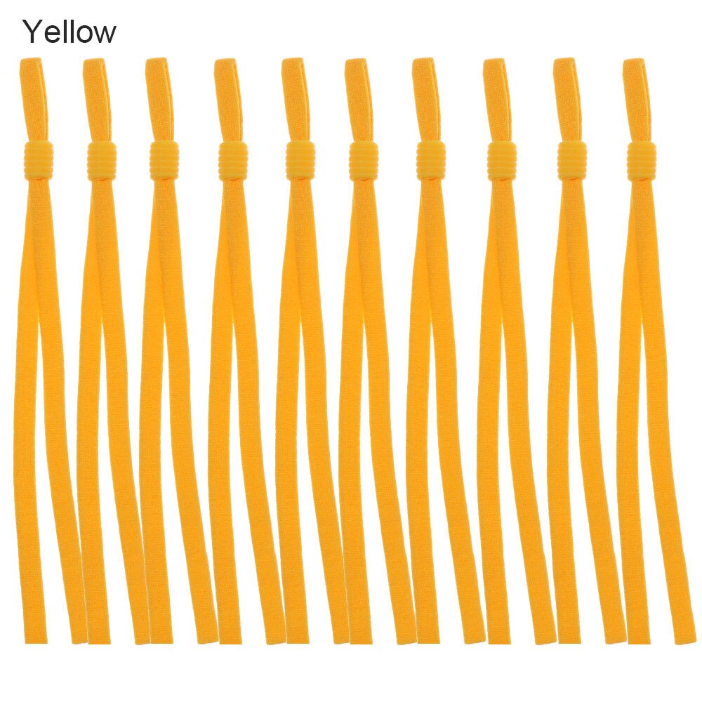 50PCS Candy Farbe Einstellbar Maske Schnalle Masken Befestigung Band Schnur Elastische Nähen Seile DIY Handwerk Mund Masken Schal Seil string: Yellow