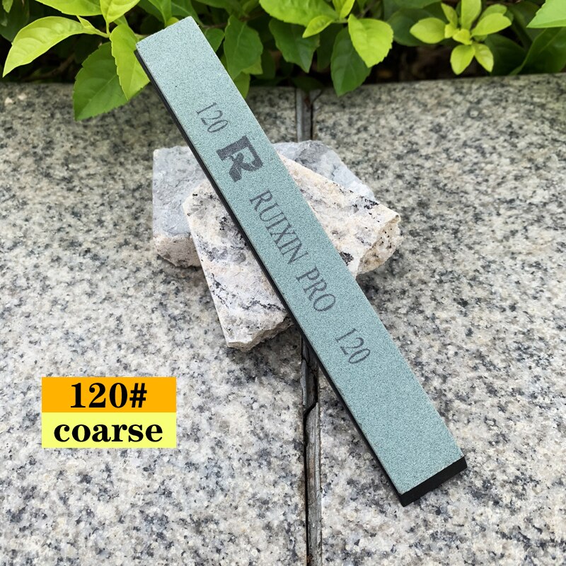 RUIXIN 120-1500 Grit Grindstone Kitchen Hone Stone Knife Sharpener Fixed Angle Grind Whetstone Sharpen Bar Knife Grinder Tools: 120 Grit