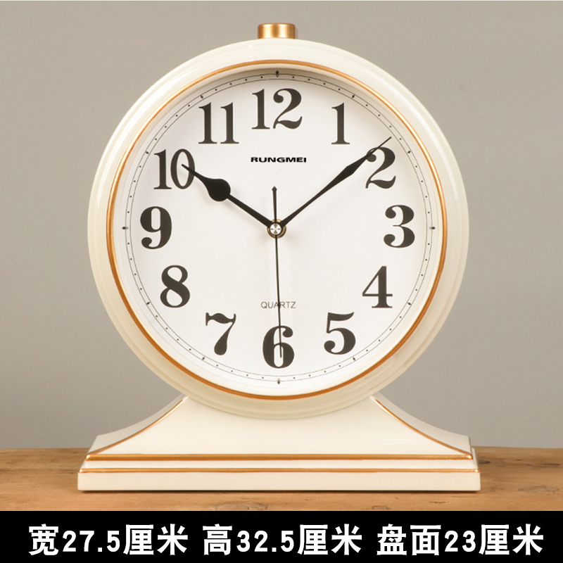 Large Desk Clock Silent Watch Retro Living Room Antique Table Clock Bedroom Decorative Items for Home Unique 50: Style 3