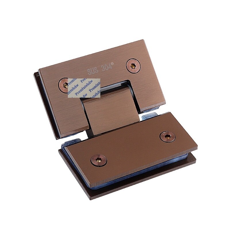 2Pcs 304 Stainless Steel Glass Door 135 Degrees Hinge Shower Enclosure Cubicle Gold Matte Black Mirror Rose Gold Brush: Rose