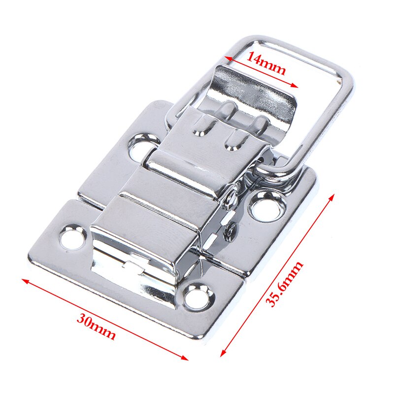 Mini loquet à bascule en acier inoxydable chromé, 2 pièces, boîte de poitrine, valise, outil fermoir, petit verrou de boîte à outils, cosmétique