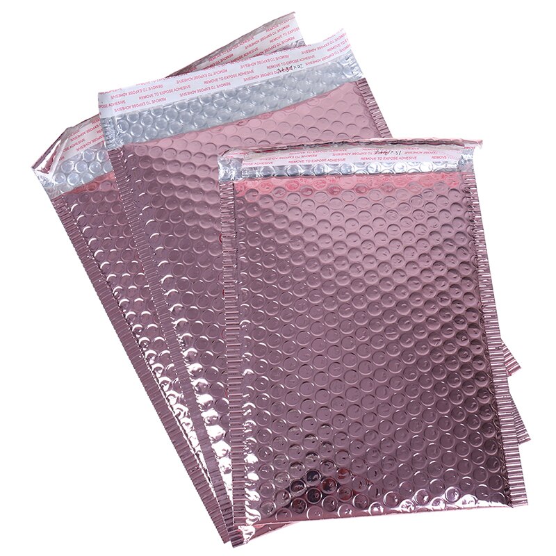 10Pcs Rose Gold Foam Envelope Bags Self Seal Mailers Padded Envelopes With Bubble Mailing Bag