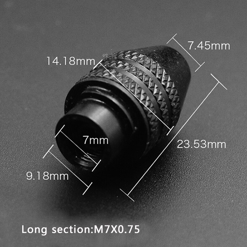 Trituradora eléctrica de gran , eje blando, pequeño mandril, mini taladro de tres mandíbulas, M8/M7 x 0,75mm, 0,3-3,4mm, Mini herramienta múltiple: short M7x0.75mm