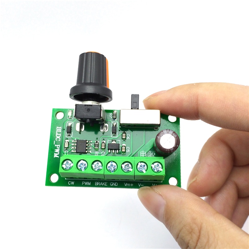 12V 24V DC Brushless Motor Controller BLDC 6V-30V 3A 90W Electric Motors PWM Speed Brake Reversed CW CCW Mini Regulator Engine