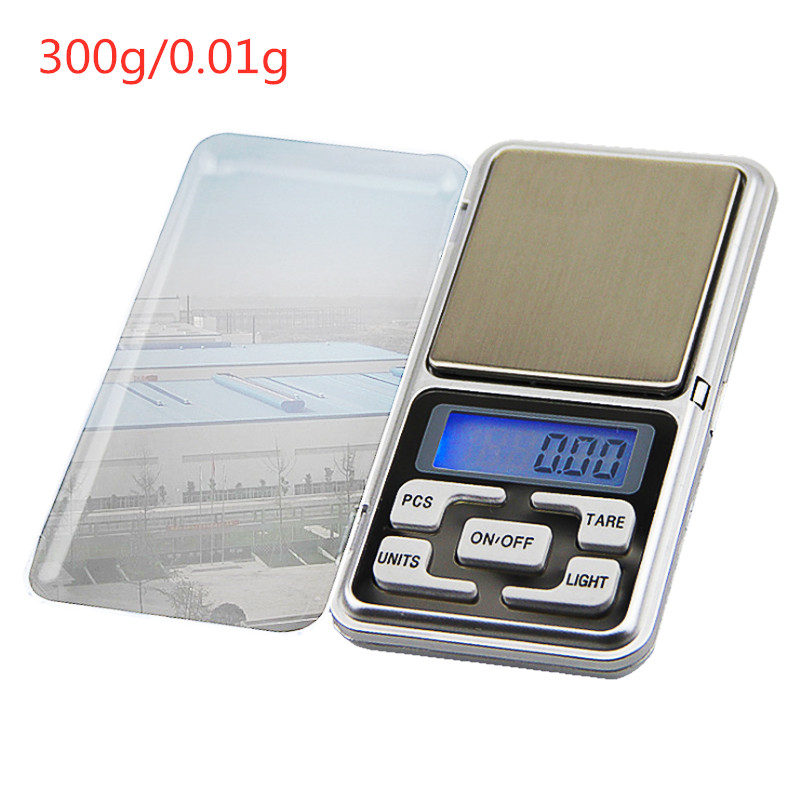 Mini Digitale Weegschaal 100/200/300/500G 0.01/0.1G Hoge Nauwkeurigheid Backlight Elektrische Pocket voor Sieraden Gram Gewicht Voor Keuken: Silicone 300g 0.01g
