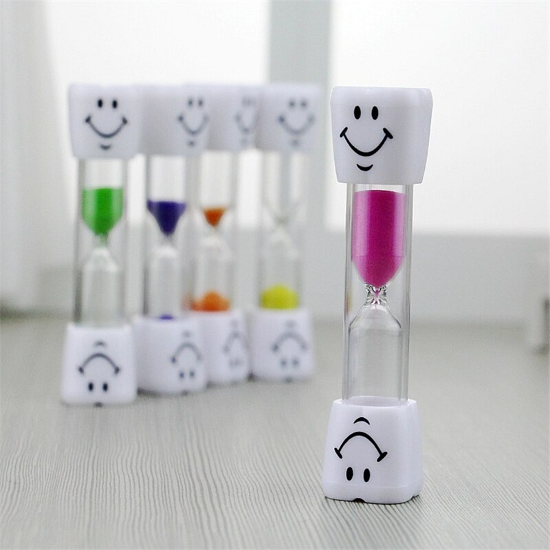 Children Kids Sandglass Toys Tooth Brushing Timer 3 Minutes Smiling Face Sandglass Hourglass Timer Toy Chronograph reminder toys